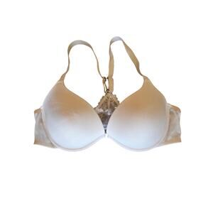 Cosmopolitan Ego Elevator Lace T Back Bra 38C Women's Front Closure Underwired